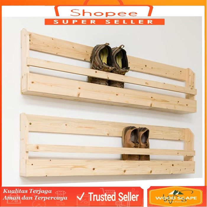 Jual Rak Sepatu Kayu DIY, Penyimpanan Sepatu Dinding Vertikal | Shopee ...