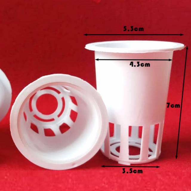 Grosir 100 pcs netpot 7 cm PUTIH