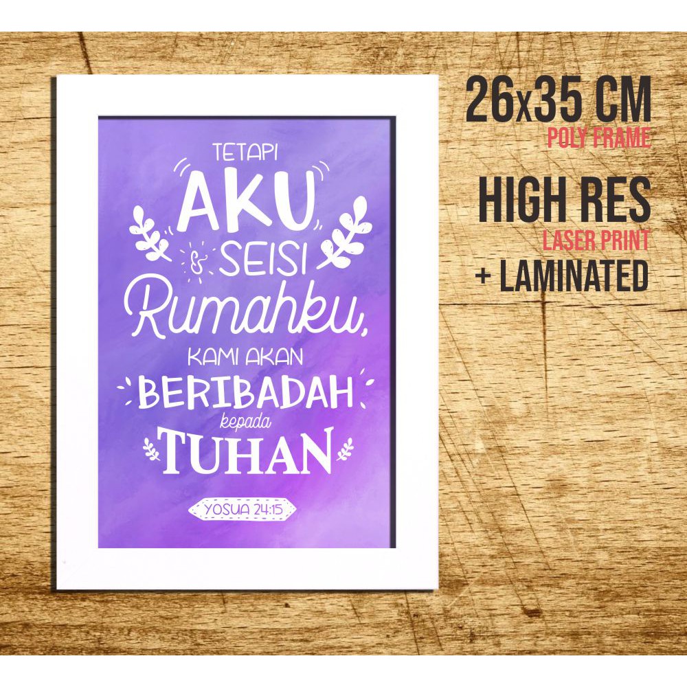 Jual Aku dan Seisi Rumahku, Hiasan dinding Kristen, Wall Decor Ayat