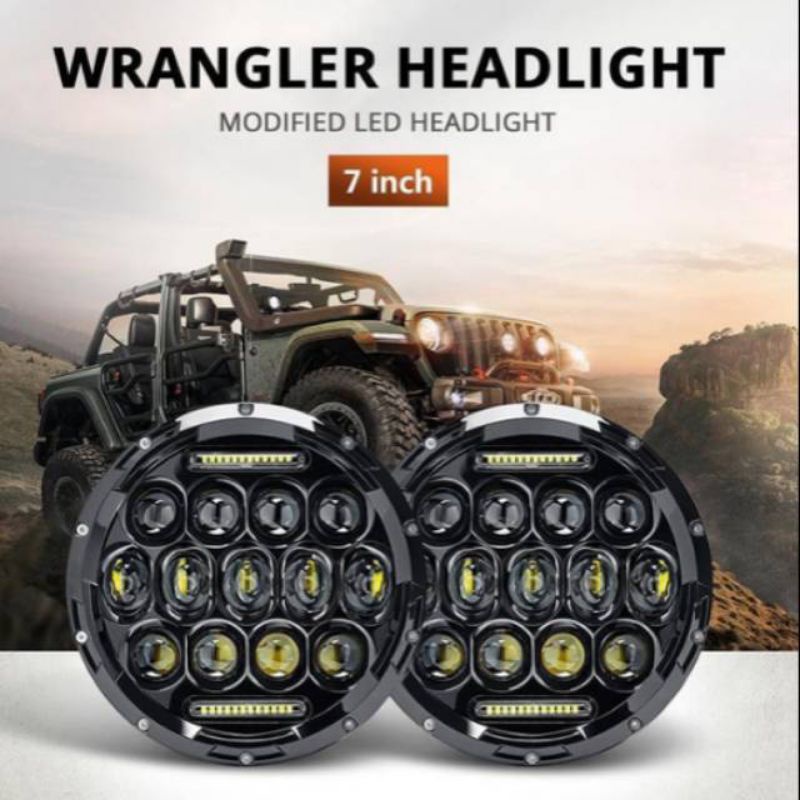 Jual LAMPU UTAMA LAMPU SOROT LED 7 INCH 13 LED | Shopee Indonesia