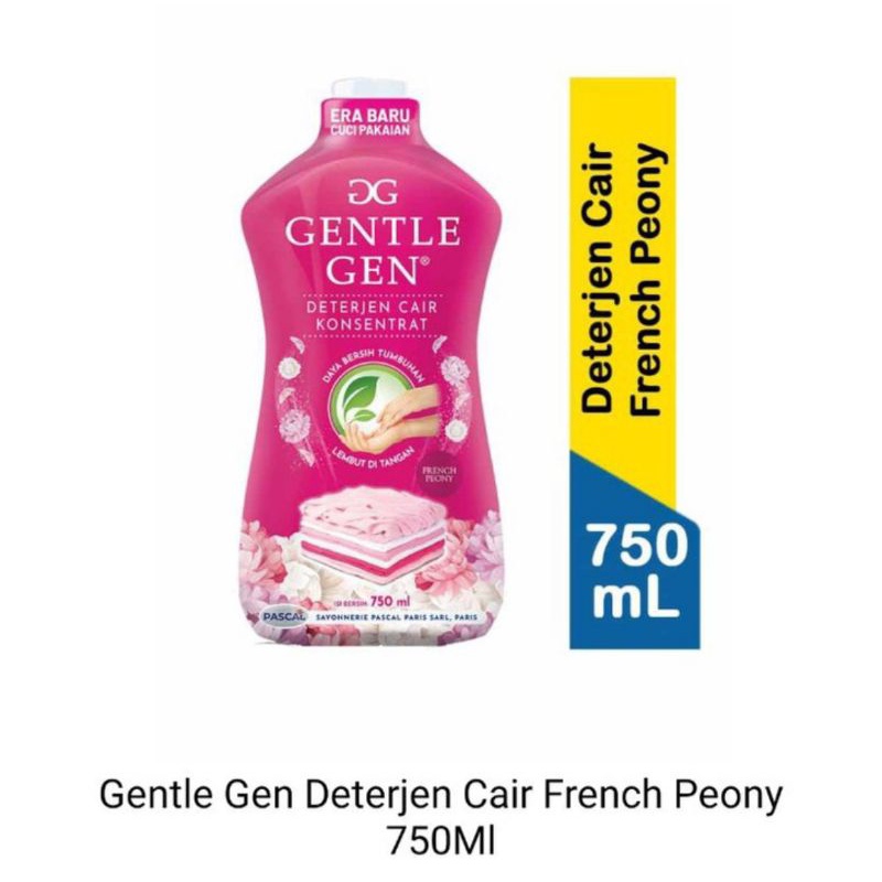 Jual Gentle gen detergent cair French peony 700ml | Shopee Indonesia