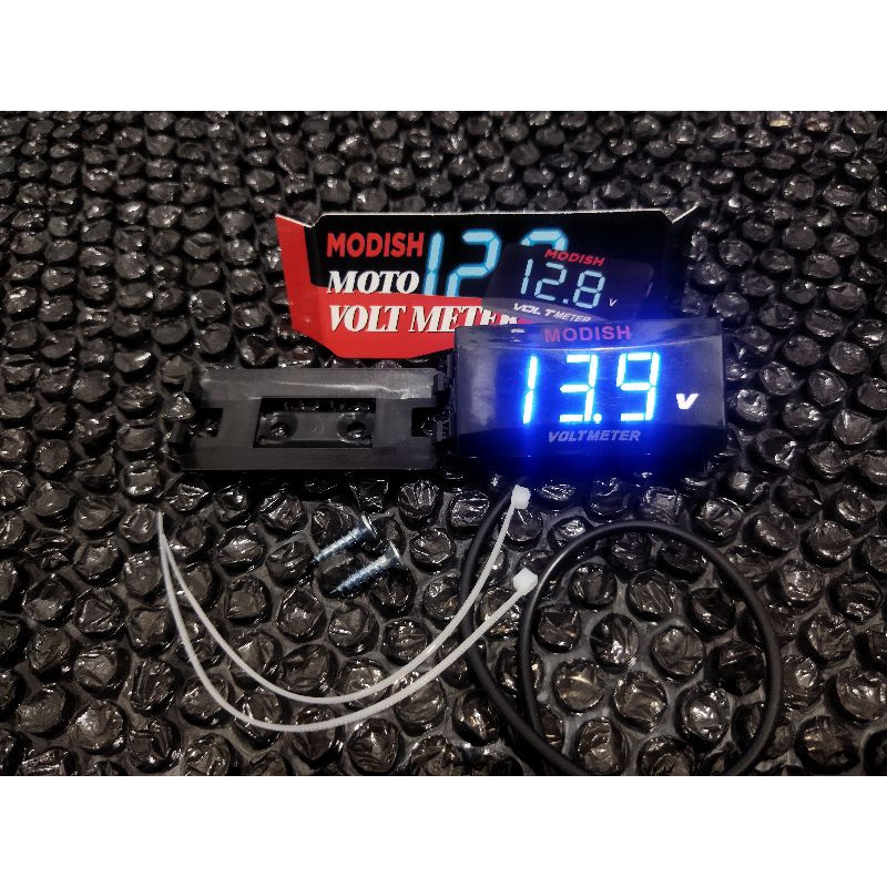 Jual Volt Meter Aki Voltase Aki Motor 12V Pengukir Tegangan Aki Motor
