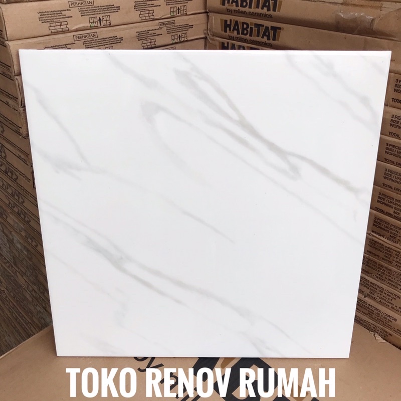 Jual Keramik Lantai 40x40 Putih Motif Carara Glossy Keramik Lantai Ruangan Keramik Putih Motif