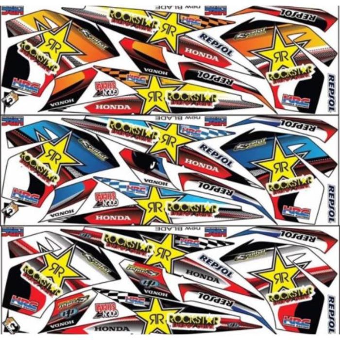 Jual NEW STRIPING NEW BLADE 125 FI VARIASI HONDA STICKER MOTORSTIKER ...
