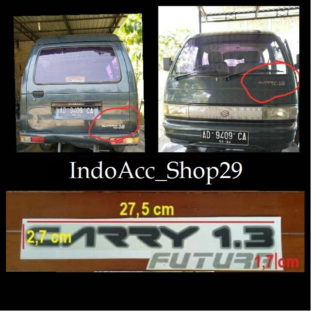Jual Sticker Stiker Striping List Body Tulisan CARRY 1.3 FUTURA Stesen ...