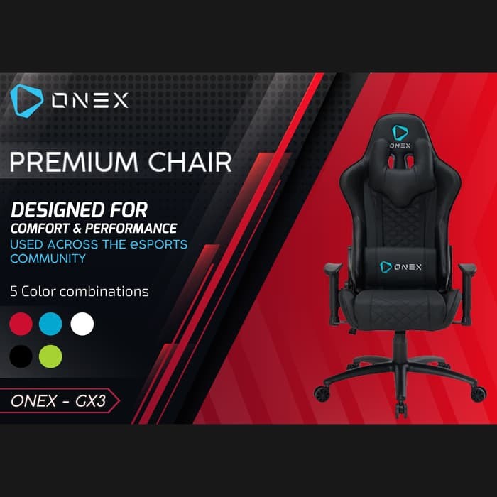 Jual Onex Gx3 Premium Quality Gaming Chair Kursi - Hitam | Shopee Indonesia