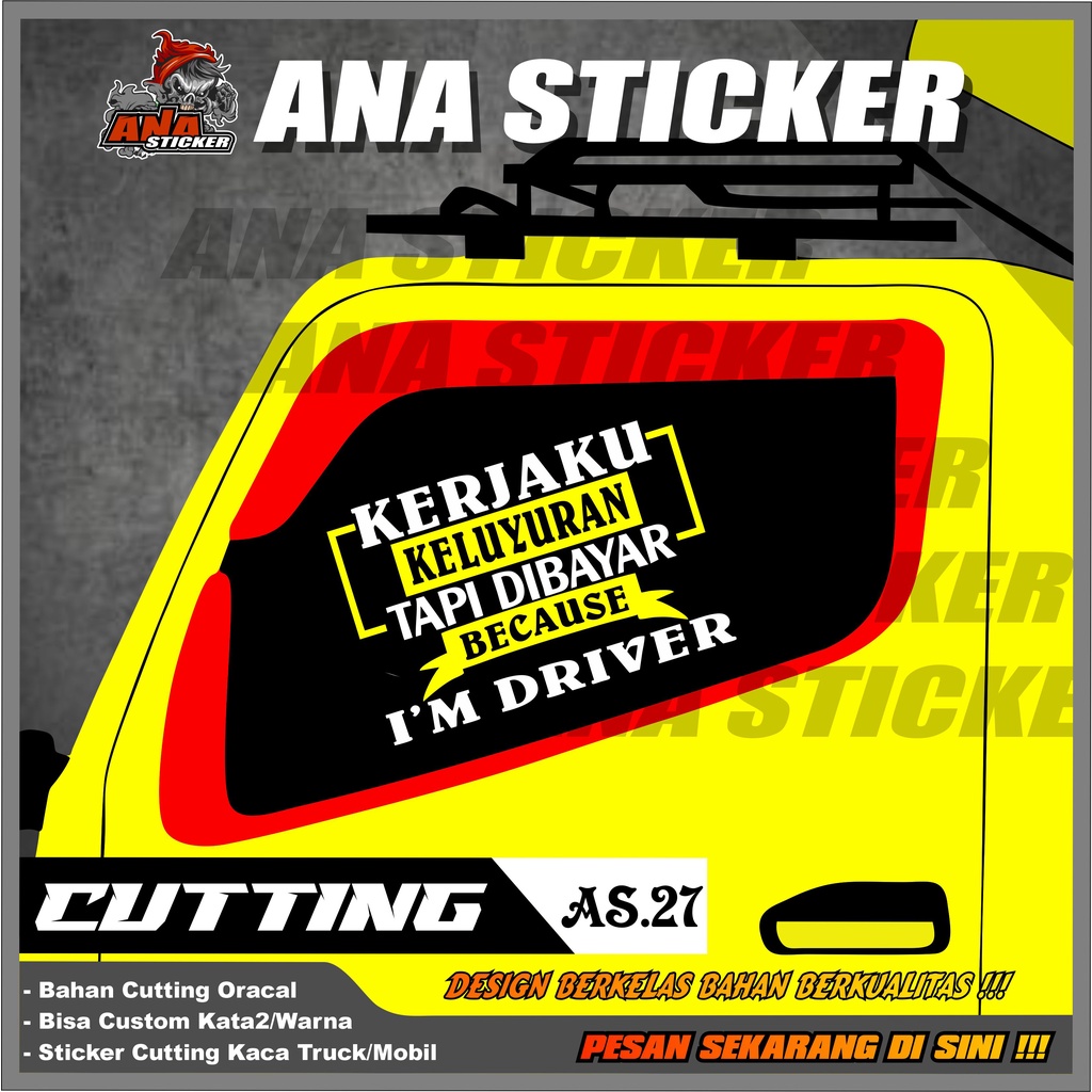 Jual Cutting As Sticker Cutting Kaca Pintu Kabin Truk Mobil Dan