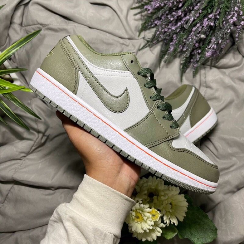 Jordan 1 low military green online