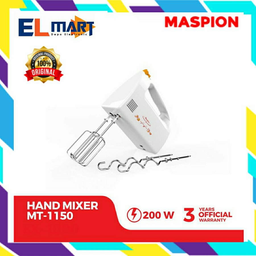 Jual Maspion Hand Mixer MT 1150 MT1150 MT1150 Pencampur Pengaduk