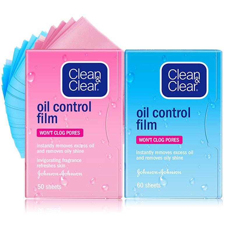 Jual Clean&clear oil control film 60s biru / clean & clear oil control ...