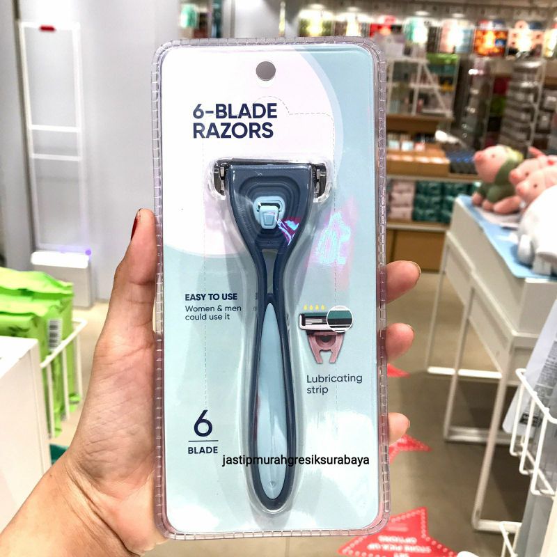 Jual UNISEX SIX BLADE RAZOR MINISO ALAT PENCUKUR MINISO REFILL RAZOR Shopee Indonesia