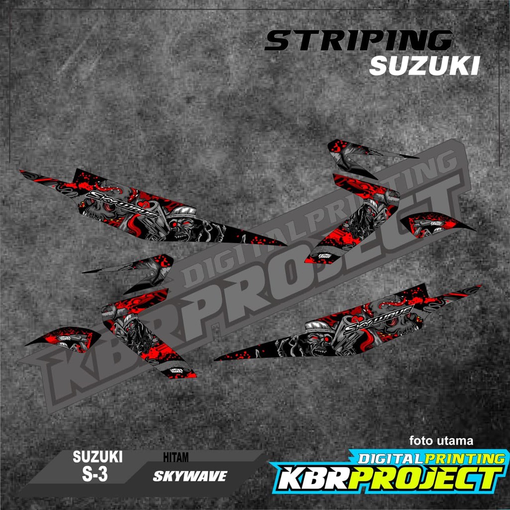 Jual SKYWAVE striping motor SUZUKI motor sticker variasi Racing S-3 ...