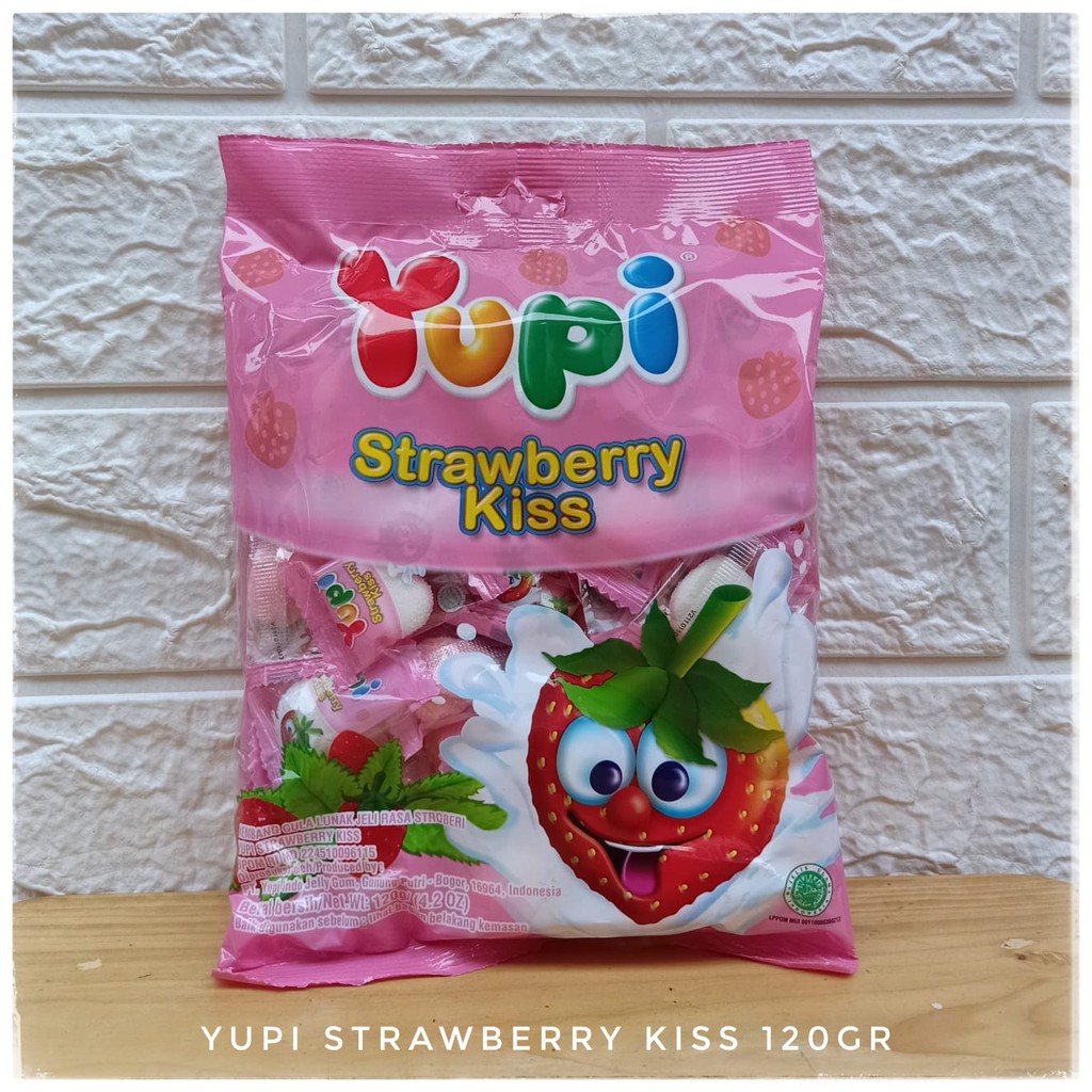 Jual Yupi Gummy Permen Candy Strawberry Kiss 120 Gr Yupi Puff Shopee