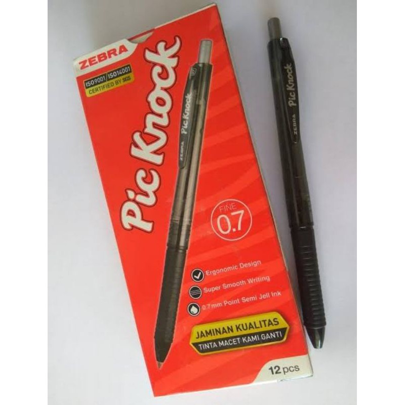 Jual Pulpen ballpoint Zebra Picknock Hitam | Shopee Indonesia