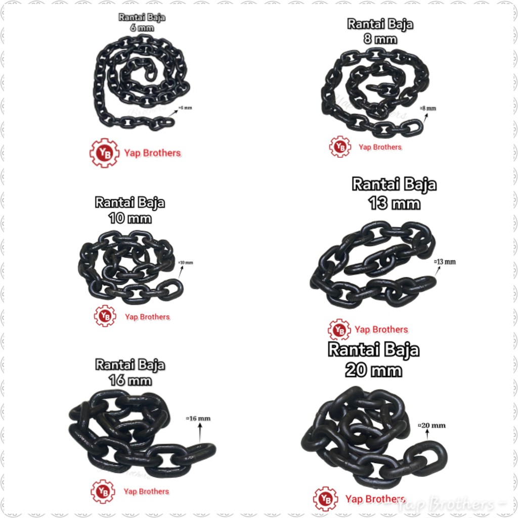 Jual Rantai Baja 6 mm | Shopee Indonesia