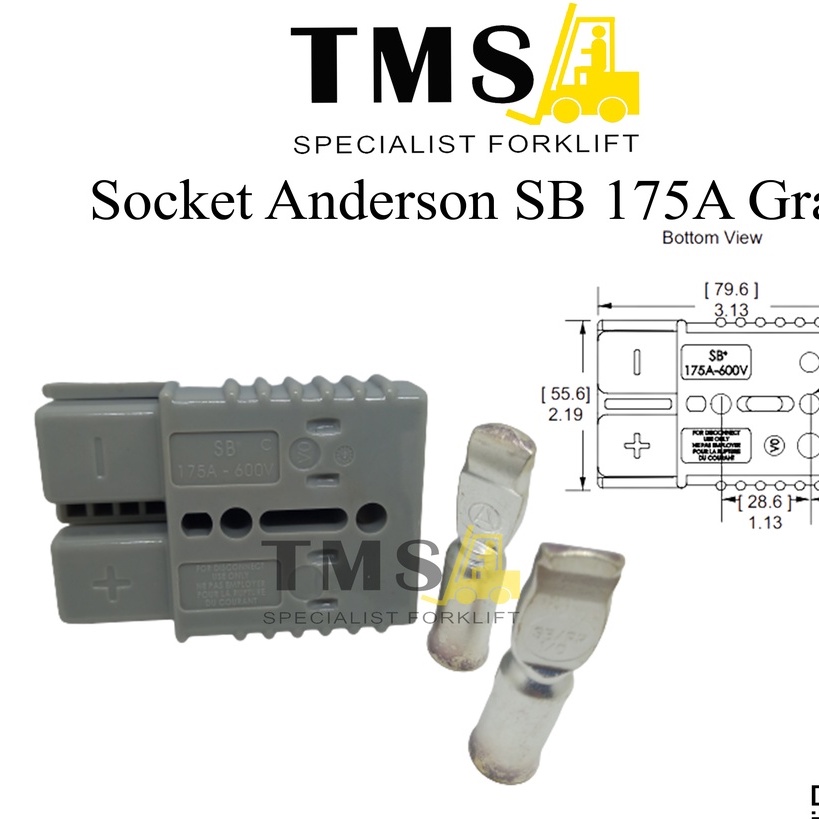 Jual SOCKET ANDERSON SB175A - GRAY / SB 175A / SB175A-GRAY FOR FORKLIFT ...