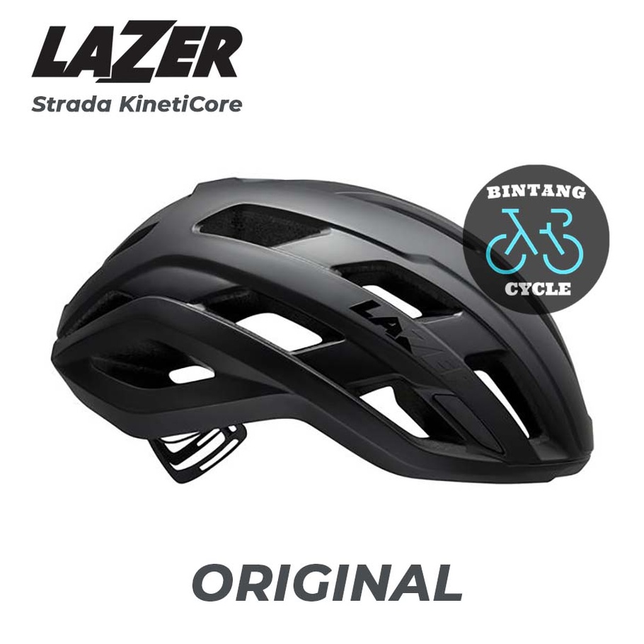 Jual LAZER HELMET STRADA KinetiCore Matte Black - Helm Sepeda | Shopee ...