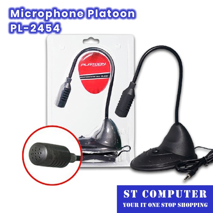 Jual Microphone Platoon PL-2454 Standing Desktop Microphone | Shopee ...