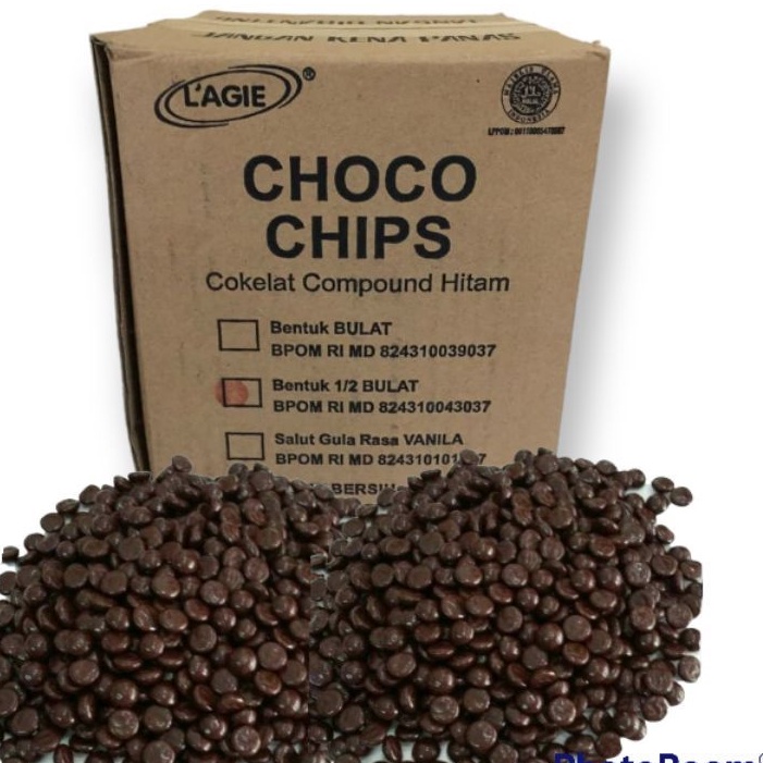 Jual Chocochips Coklat Bulat L Agie Gram Choco Chips Setengah