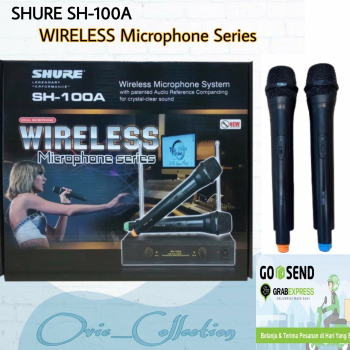 Jual Produk Terbaru Mic Karaoke Wireless Microphone Shure Sh100A