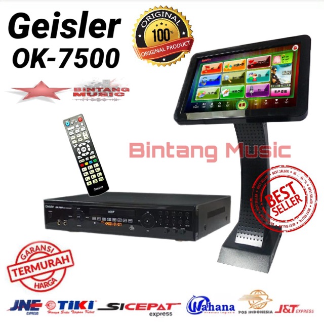 Jual DVD PLAYER KARAOKE GEISLER OK 7500 + Layar TouchScreen 19 Inch