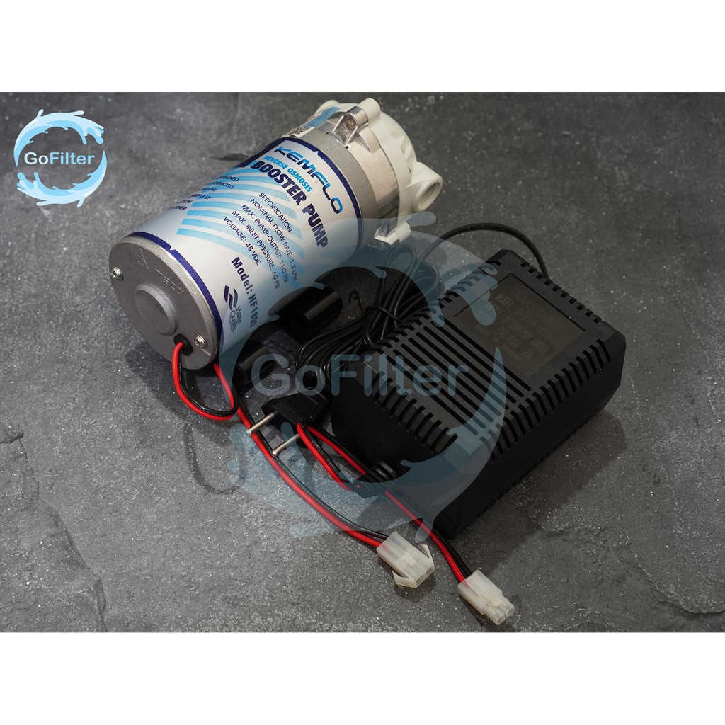 Jual RO BOOSTER PUMP 48V + ADAPTOR BOOSTER PUMP KEMFLO 48 VDC Shopee