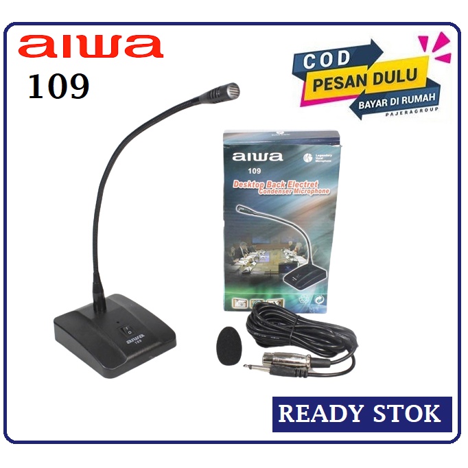 Jual Microphone Meja/Podium Kabel AIWA 109 Microphone Podium ...
