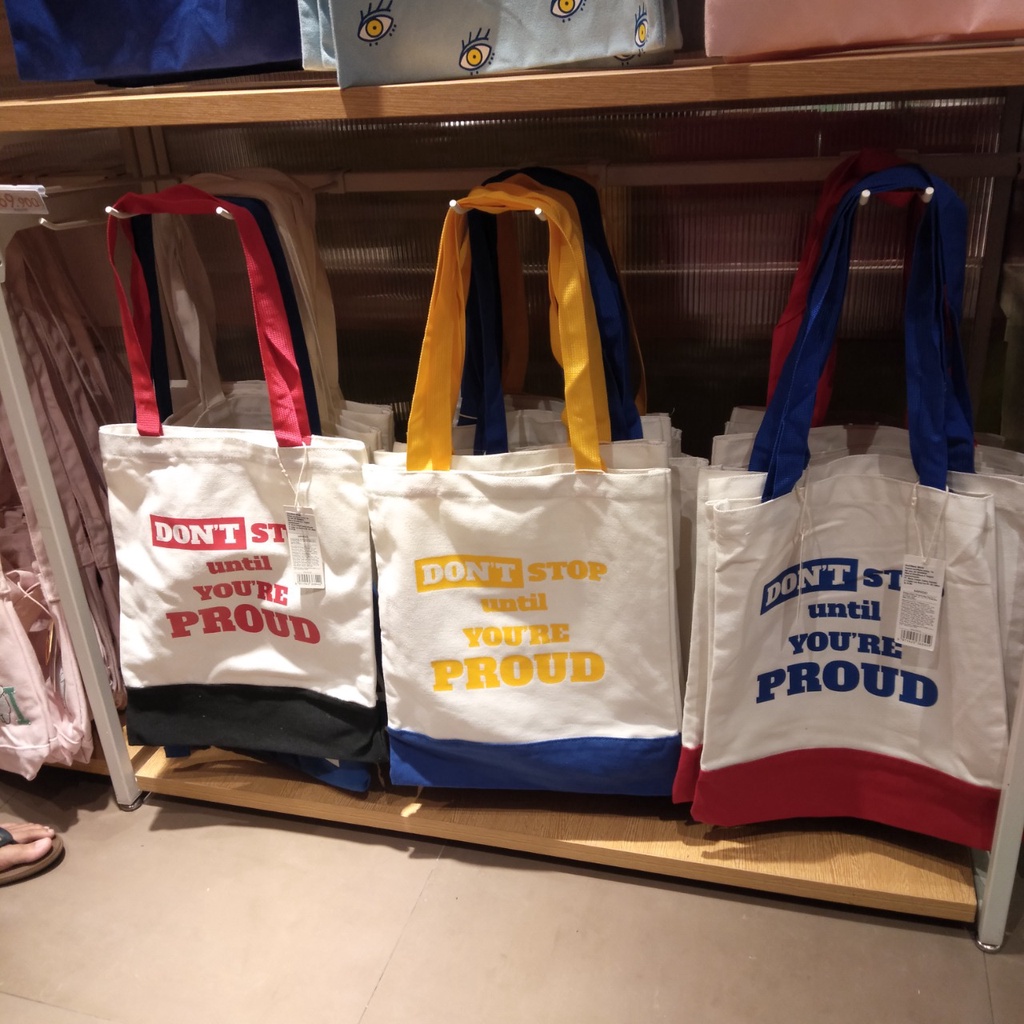 Jual Totebag Miniso X Xm Shopping Bag Miniso Tas Bahu Miniso