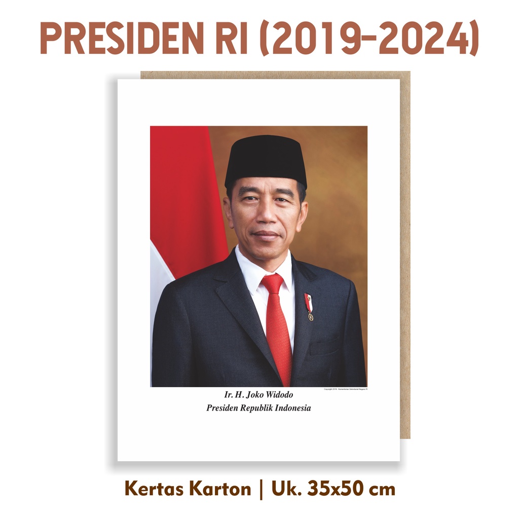 Jual Foto Presiden Dan Wakil Presiden Indonesia 2019 - 2024 Jokowi ...