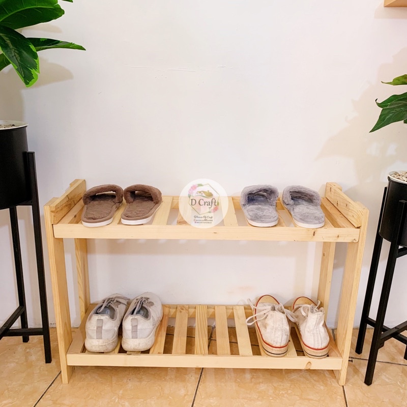 Jual Rak Sepatu Kayu Susun Rak Sepatu Tanaman Aesthetic | Shopee Indonesia