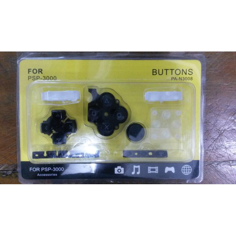 Jual Tombol + Karet Keypad PSP 3000 Slim [Satu Set][Warna hitam ...