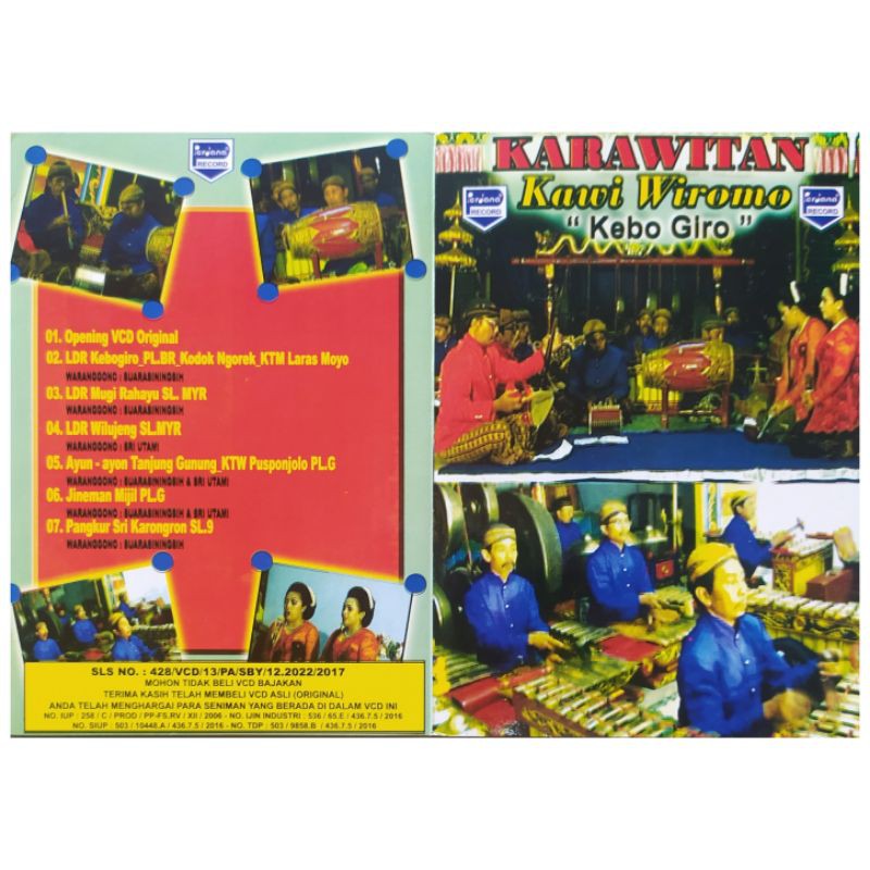 Jual Kaset Vcd Dvd Original Musik Lagu Karawitan Kebo Giro Shopee Indonesia