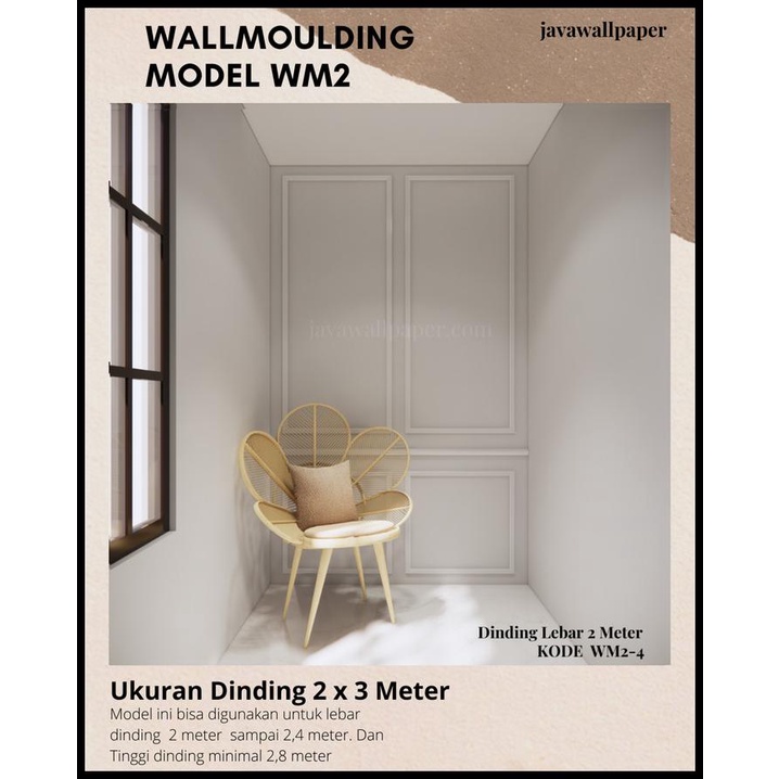 Jual Paket Wall Moulding Kayu 1 Set Dinding Lis Profil Dinding