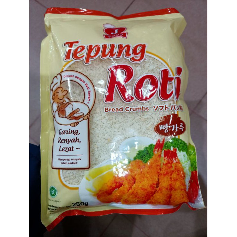 Jual TEPUNG ROTI BREAD CRUMBS J FOODS 250 GRAM | Shopee Indonesia