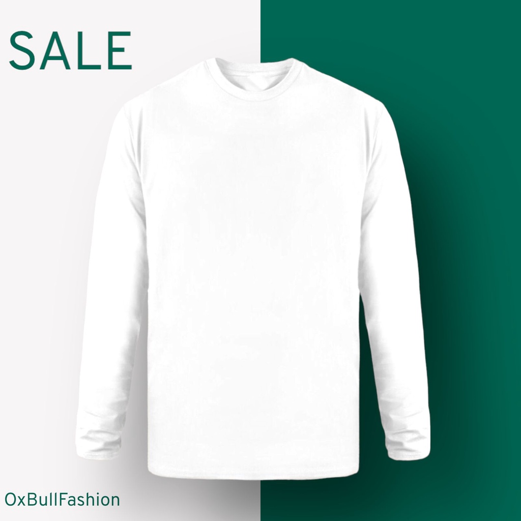 Jual KAOS POLOS LENGAN PANJANG UKURAN M,L,XL,XXL,XXXL UNISEX COWOK