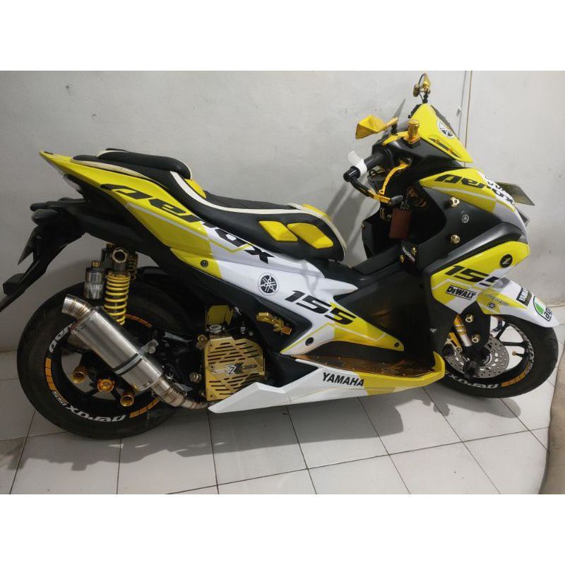 Jual knalpot racing aerox nmax new custom oval las 30cm fullset tinggal ...