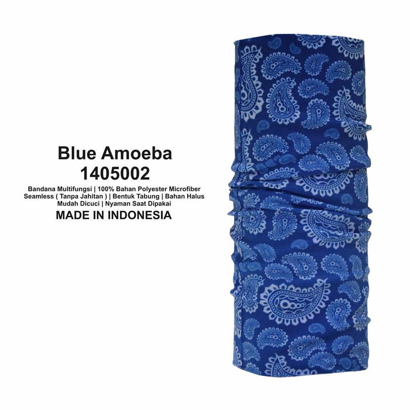 Jual Buff Bandana Multifungsi CK Bandana Blue Amoeba | Shopee Indonesia