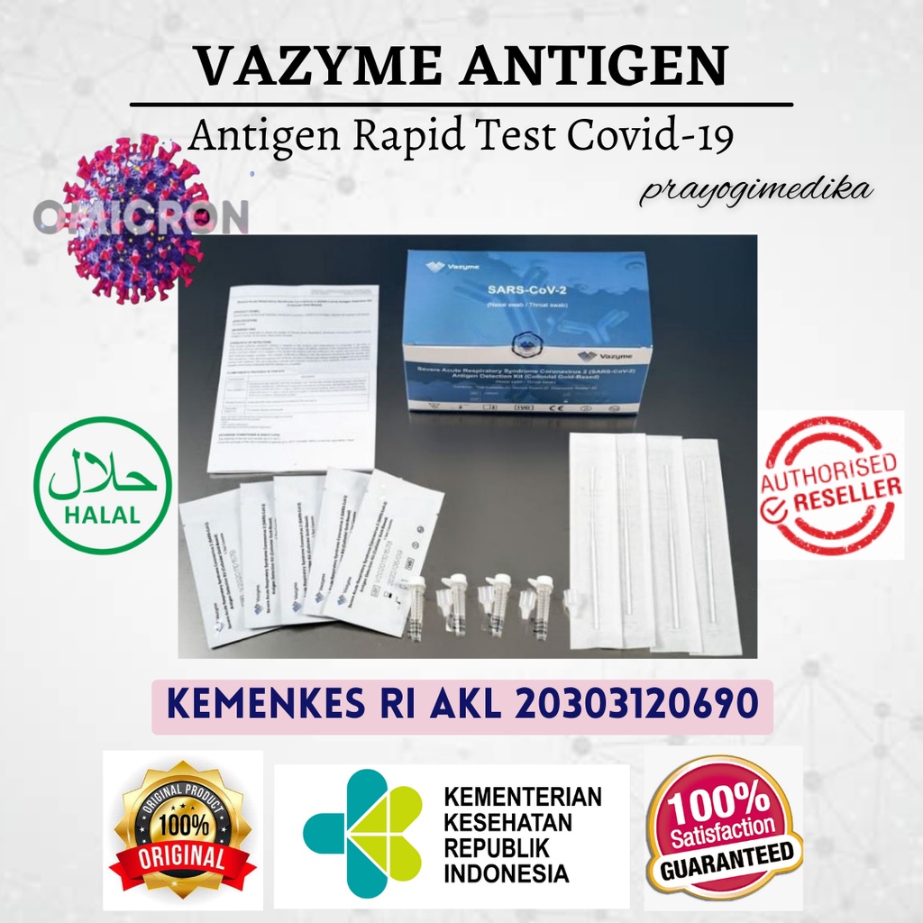 Jual Alat Rapid Test Antigen VAZYME (SWAB) AKL KEMENKES | Shopee Indonesia