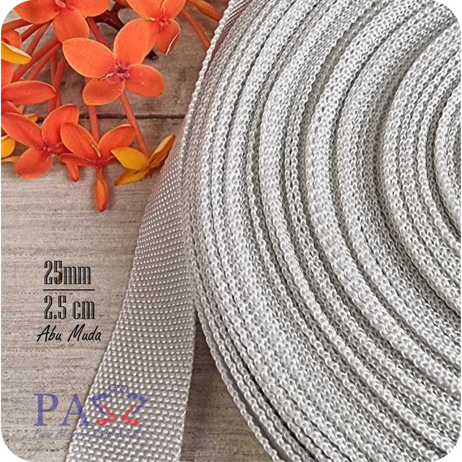 Jual Tali Webbing Pelipit / Bisban / PCR 2,5 cm 36 Yard/rol | Shopee ...