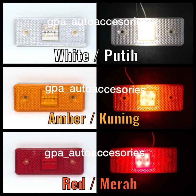 Jual Lampu LED Mercy Side Marker 12V 24V 6 Titik (BISA COD) | Shopee ...