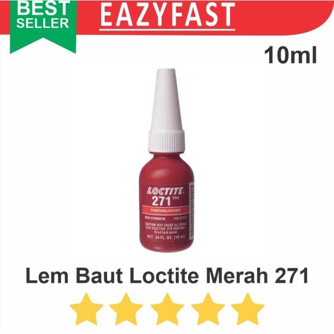 Jual Lem Baut Mur Trimpot Merah Loctite 271 Thread Locker Glue Red 10ml ...