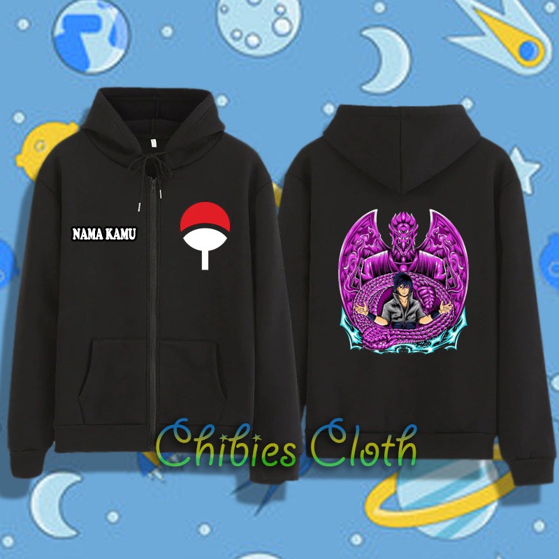 Jual Jaket Zipper Anak Laki Laki Sasuke Mode Susanoo Anime Naruto ...