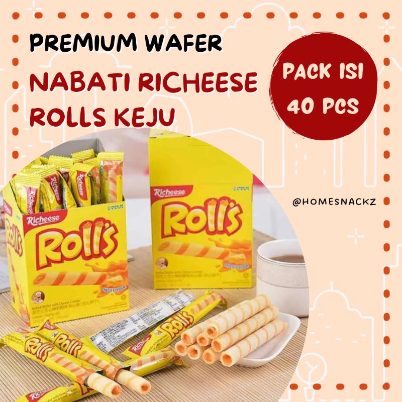 Jual 300GR NABATI RICHEESE ROLLS KEJU/ SNACK CEMILAN VIRAL KILOAN ...