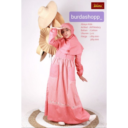 Jual BAJU MUSLIM ANAK DANNIS PEREMPUAN SIZE 4, 5, 6, 7, 12 ( BAJU