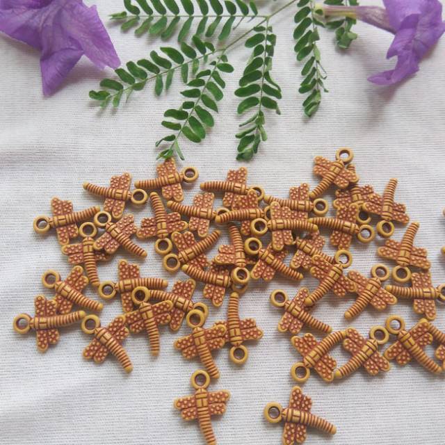 Jual Manik mote etnik motif capung. Isi 100 pcs. Aksesoris termurah ...