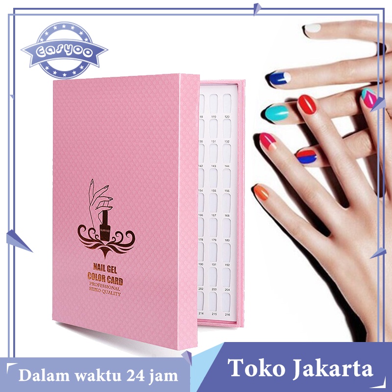 Jual 120 Colors Buku Nail Display Display Book Set Color Card Nail Art Display Kuku Palsu