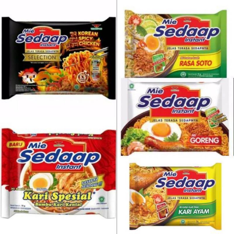 Jual Mie Sedaap Goreng Sedap Kuah Mie Instan All Varian Shopee Indonesia