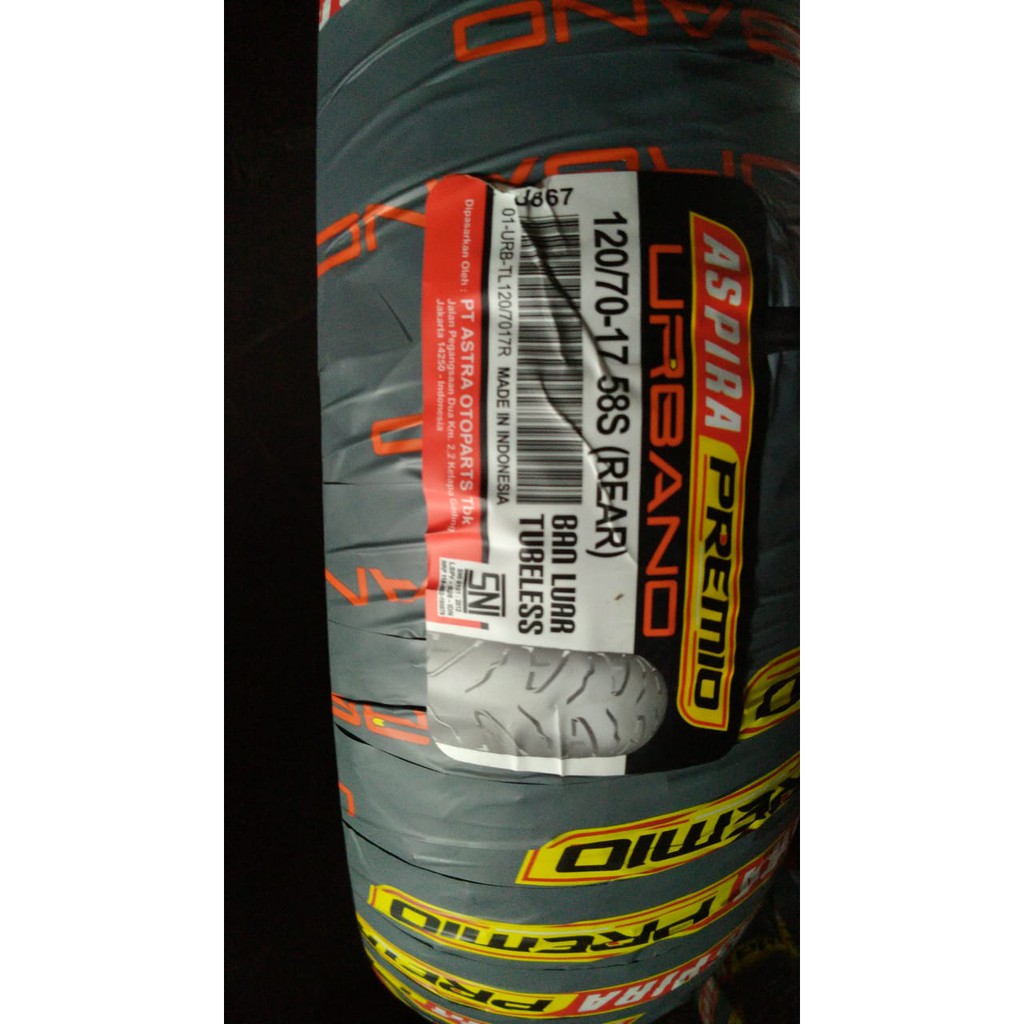 Jual Special Promo Ban Luar Aspira Urbano Uk Tubeless Free Pentil Baru