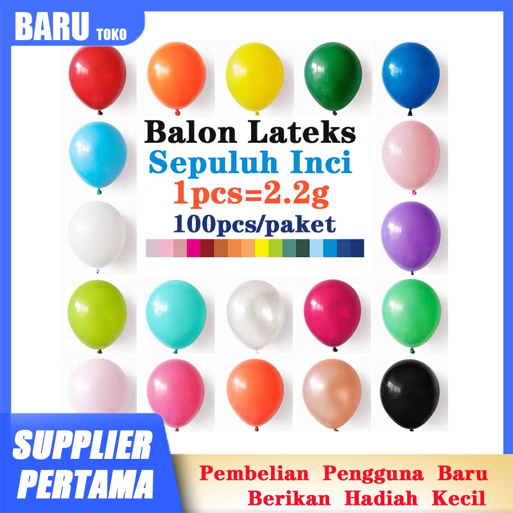 10 inci 100 balon  balon huruf  balon latex balon ulang tahun