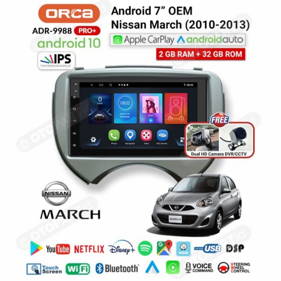 Jual Headunit Android Orca Pro Plus 7 Inch DVR Nissan March 2010-2013 ...